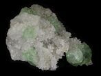Sea Green  Fluorite on Quartz - China #32496-2